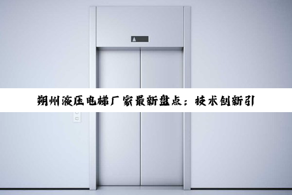 朔州液压电梯厂家最新盘点：技术创新引领市场热点